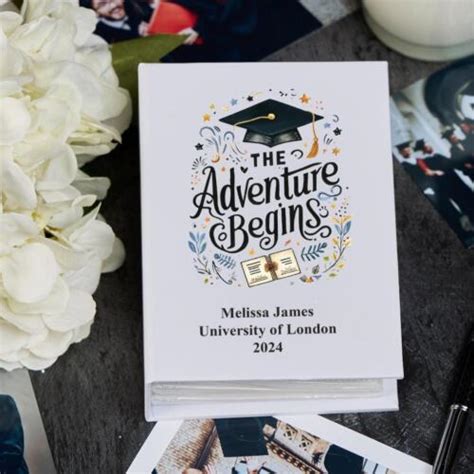 Personalised Graduation Photo Album X X Adventure Begins Spa