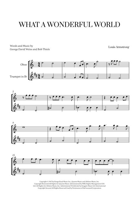 What A Wonderful World Arr Cadenza Editions By Louis Armstrong Sheet