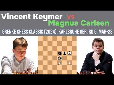 Vincent Keymer Vs Magnus Carlsen GRENKE Chess Classic 2024