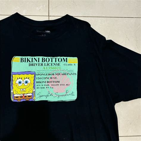 Nickelodeon Shirts Spongebob Squarepants Bikini Bottom Drivers License Graphic Tshirt Poshmark