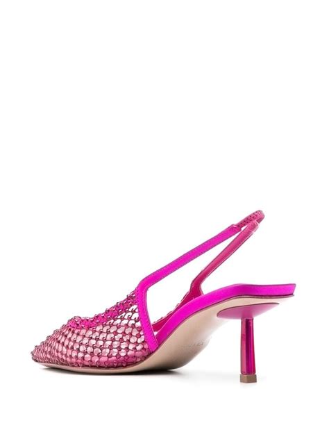 Le Silla Gilda Mm Crystal Embellished Pumps Pink Farfetch