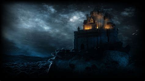 Wallpapers Id - - Fantasy Castle At Night (#2049469) - HD Wallpaper & Backgrounds Download