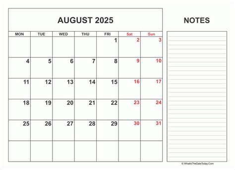 August Calendar 2025 Printable Ines Abagail