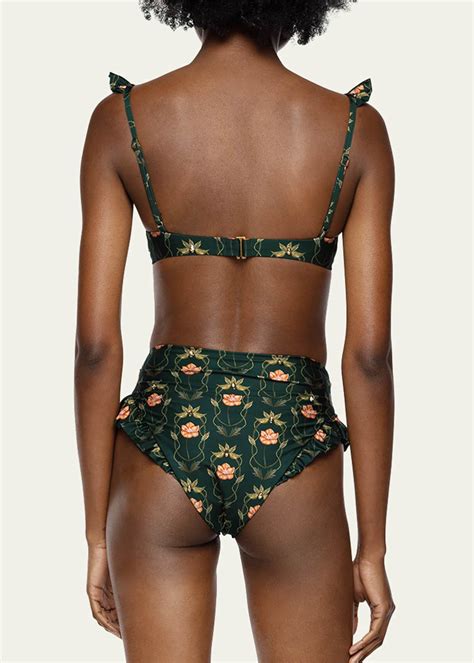Agua By Agua Bendita Kiwi Ruffled Balconette Bikini Top Bergdorf Goodman