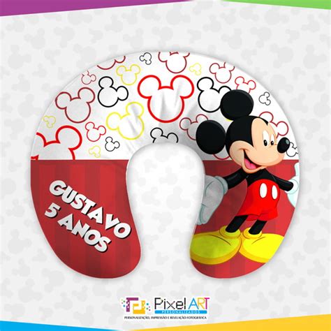 Almofada de pescoço Mickey Elo7 Produtos Especiais