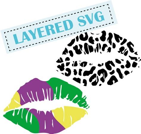 Leopard Mardi Gras Lips Svg Mardi Gras Lips Mardi Gras Svg Etsy