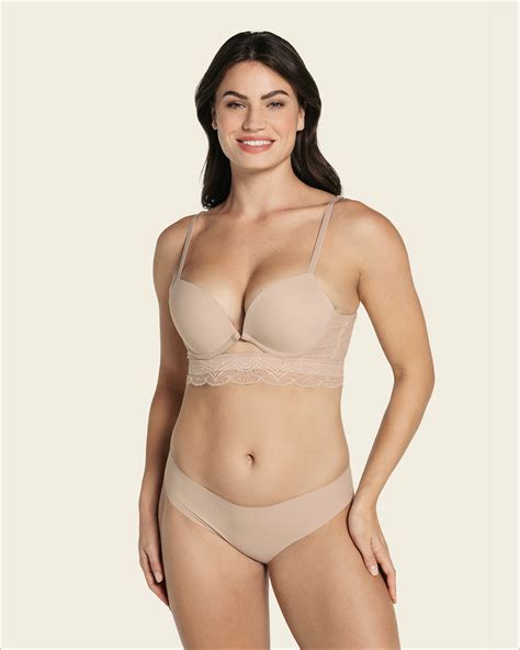 Front Cutout Demi Cup Double Push Up Bra Leonisa