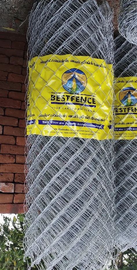 Stainless Steel Galvanized Tata Wiron Chain Link Fencing Mesh Size 3