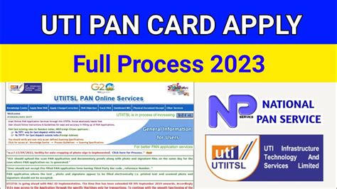 Apply New Pan Card In 2023 Uti Youtube