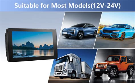 Apple CarPlay Android Auto Display Screen Portable Dash Mount Wireless ...