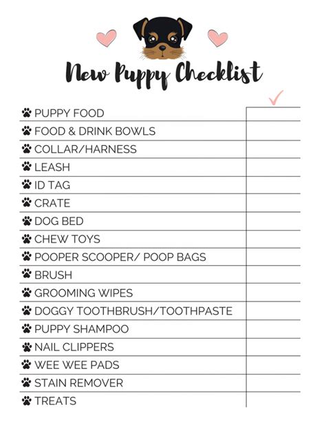 New Puppy Checklist | Hirschfeld