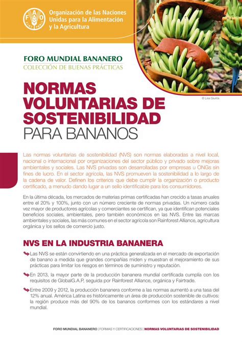 Pdf Normas Voluntarias De Sostenibilidad Para Bananos Est Ndares