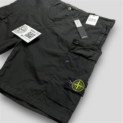 Шорты карго легкие Stone Island черные L0803 купить в Москве цена от ...