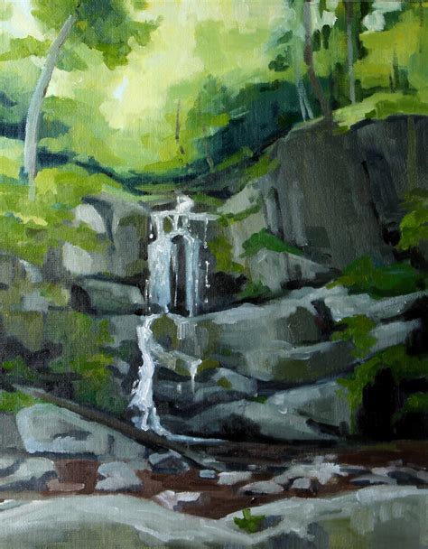 Waterfall Watercolor Painting at PaintingValley.com | Explore ...