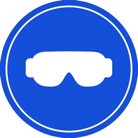 Circle Plus Safety Glasses Wall or Door Sign | Easy Installation