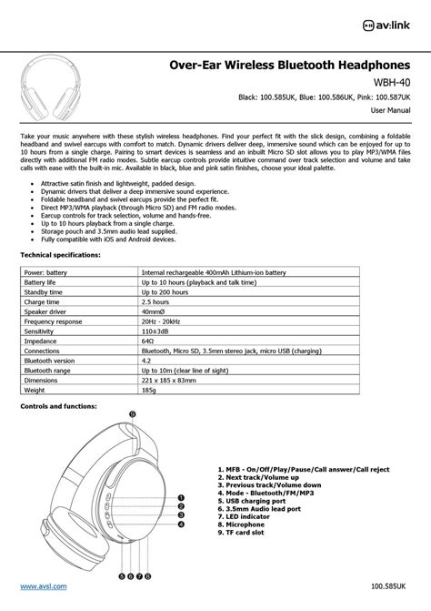 AVLINK 100.585UK USER MANUAL Pdf Download | ManualsLib