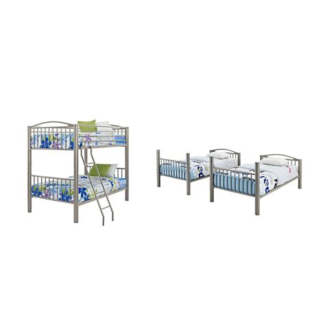 Rent to Own Powell 5-Piece Twin Metal Bunk Bed & Mattress Set at Aaron's today!