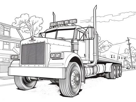 Tow Truck Art Therapy - Coloring Page