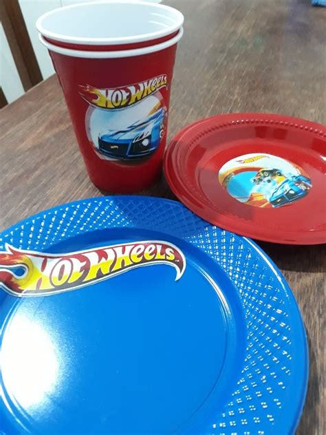 Vasos Platos Descartables Hot Wheels Cumplea Os En Mercado Libre