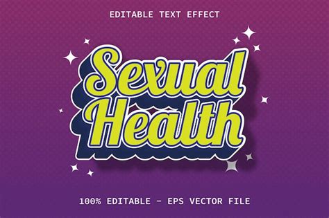 Premium Vector Sexual Health With Modern Emboss Style Editable Text Effect