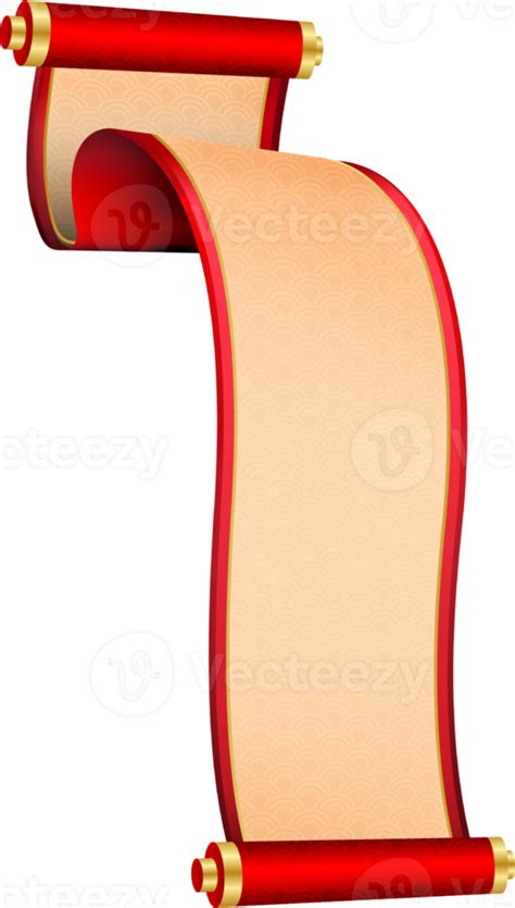 Chinese Red Paper Scroll 13490725 Png