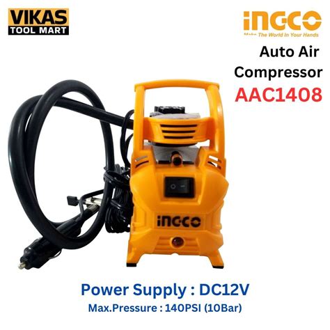 Ingco Aac Auto Air Compressor Set Vikas Tool Mart