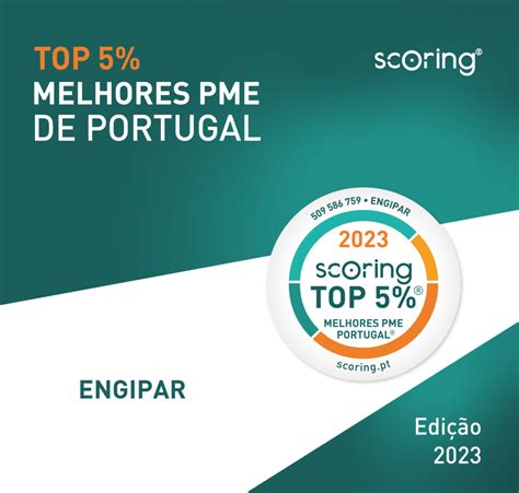 Certificado Scoring Top 5 Das PME Nacionais ENGIPAR Consultores