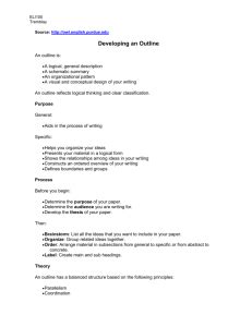 Developing an Outline: A Guide to Effective Writing