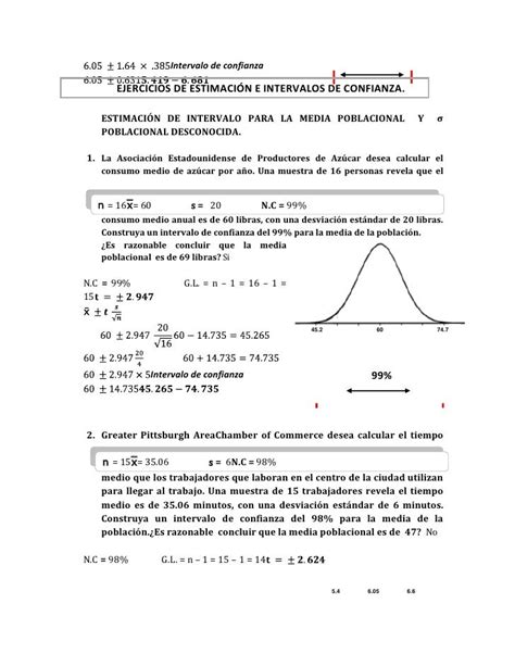 Ejercicios De Estimación De Intervalo O Intervalos De Confianza 8 Intervalo De Confianza