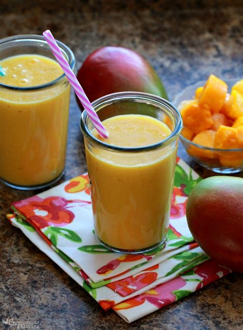 Tropical Mango Smoothies - Cozy Country Living