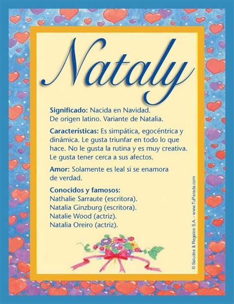 Que Significa El Nombre De Nataly Estudiar