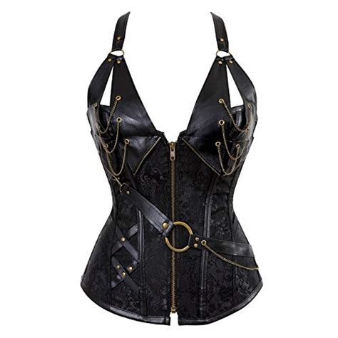 Buy Zzebra 8105black Sapubonva Steampunk Corsets Bustier Halter Plus