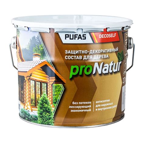 Антисептик лессирующий для дерева Pufas Decoself дуб (2,7 л) — купить ...