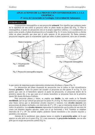 Proyeccion Estereografica Pdf