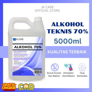 Jual ALKOHOL 70 5 Liter JK Care Antiseptic Ethanol Teknis Non Food