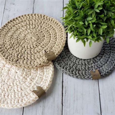Crochet Potholder Large Crochet Hot Pad Hot Pad Trivet Hot Etsy