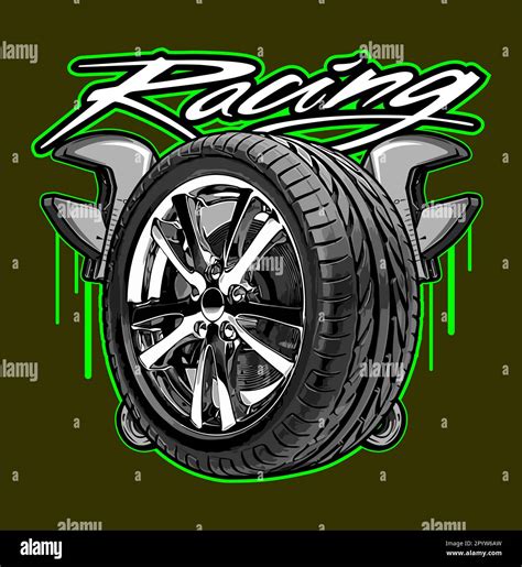 Racing Car Wheels Stock Vector Image And Art Alamy