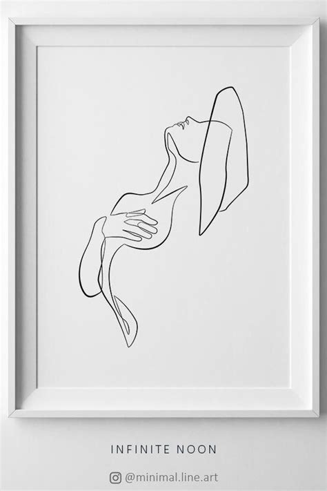 Minimal Woman Nude Print Naked Female Figure Sketch One Line Drawing Minimalist Print Tumblr