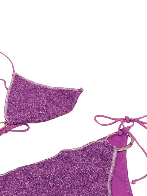 Bikinis Os Ree Lumiere O Kini Glittered Bikini Ltf Violet