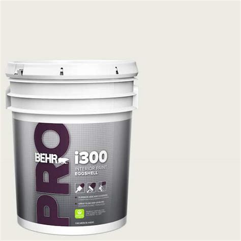 Behr Pro 5 Gal Ppu24 14 White Moderne Eggshell Interior Paint Pr33005