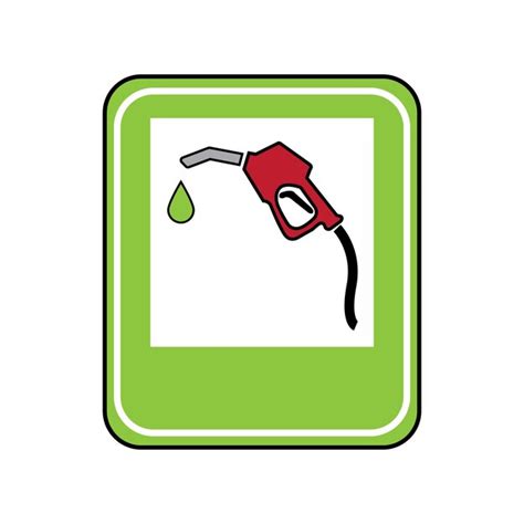 Gasolinera icono logo vector plantilla de diseño Vector Premium