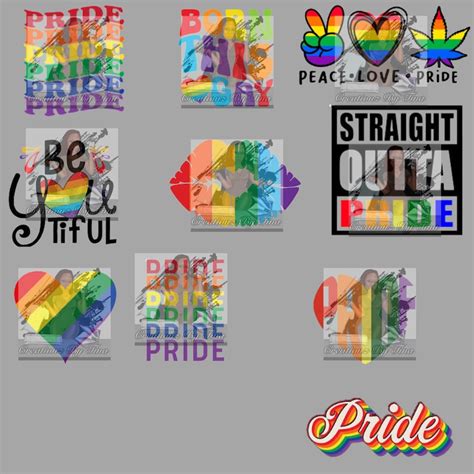 Lgbtq Svg And Png Bundle Gay Pride Png Lesbian Svg Rainbow Svg Lgbt Quote Cricut Files