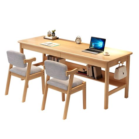 Modern Rectangular Home Writing Desk Solid Wood Base Computer Desk ...