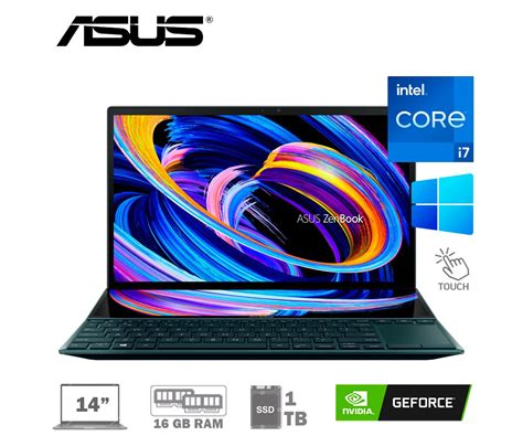 LAPTOP ASUS ZENBOOK DUO 14 UX482 UX482EGR-HY335W, 14" TÁCTIL FHD, CORE ...