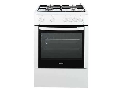 Cuisinière à gaz 4 foyers 60 cm coloris blanc Beko Pickture