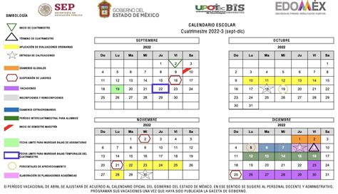 Calendario Escolar Oficial Universidad Polit Cnica De Otzolotepec