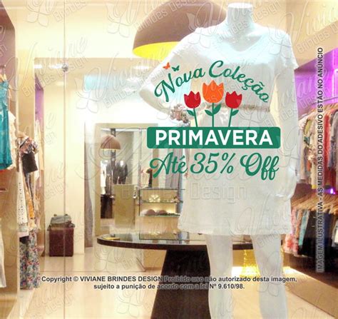 Adesivo Para Vitrine Loja Nova Cole O Primavera M M Elo