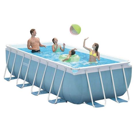 Piscina Desmontable Tubular Rectangular Intex Prisma Frame Con