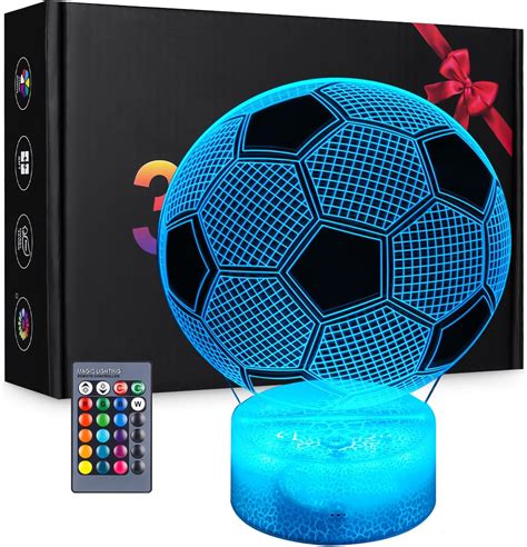 Zawaer Football Forme Lampe D Cadeau Foot Garcon Enfants Fille