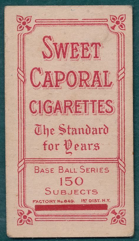 Lot Detail T Lajoie Throwing Sweet Caporal Cigarettes